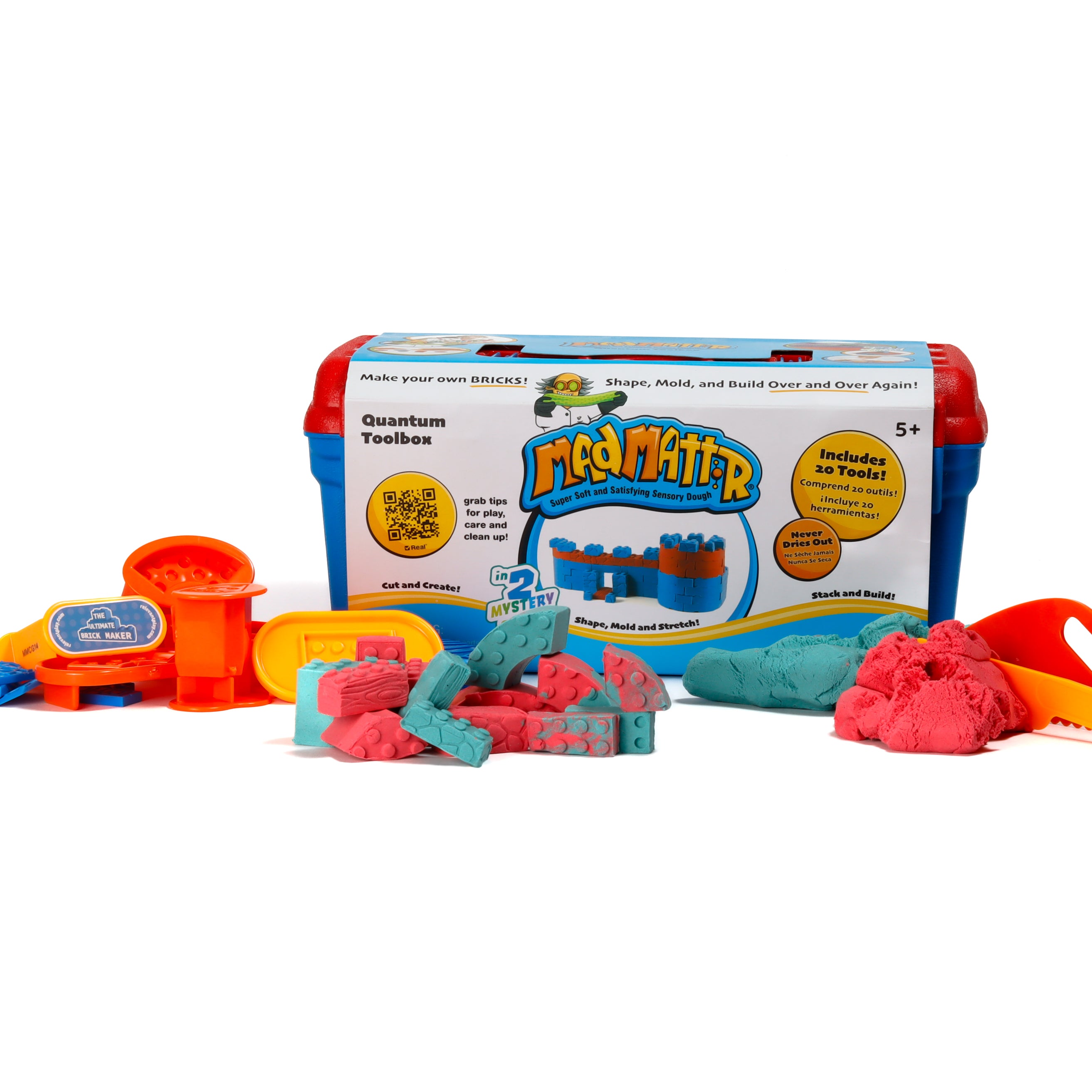 Mad Mattr Quantum Tool Box – 20 Tools + Sensory Dough Kit